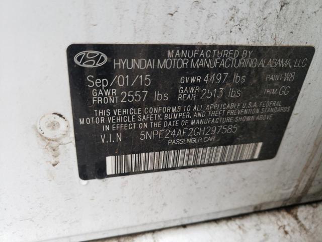 Photo 11 VIN: 5NPE24AF2GH297585 - HYUNDAI SONATA 