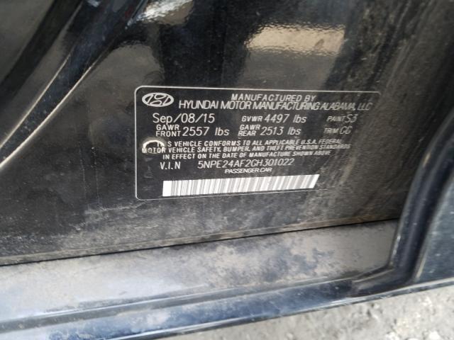 Photo 9 VIN: 5NPE24AF2GH301022 - HYUNDAI SONATA 