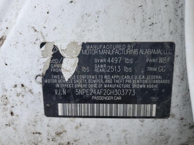 Photo 11 VIN: 5NPE24AF2GH303773 - HYUNDAI SONATA SE 