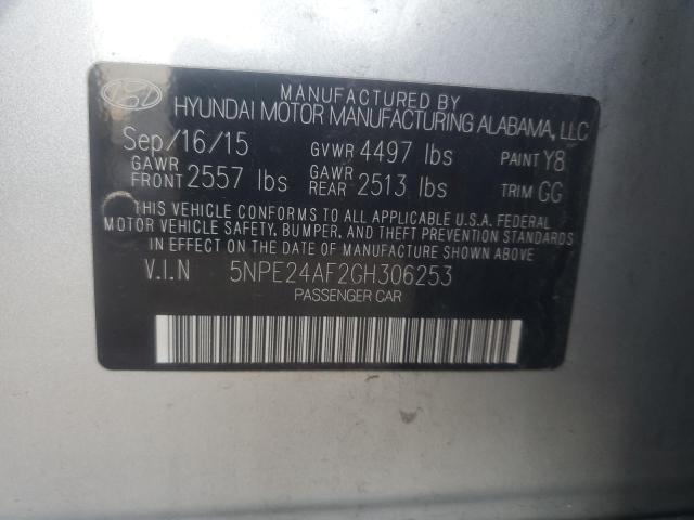 Photo 11 VIN: 5NPE24AF2GH306253 - HYUNDAI SONATA SE 