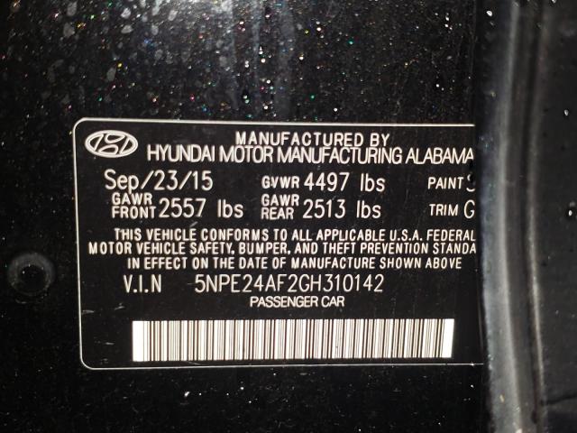 Photo 9 VIN: 5NPE24AF2GH310142 - HYUNDAI SONATA SE 