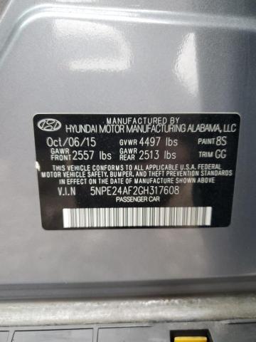 Photo 12 VIN: 5NPE24AF2GH317608 - HYUNDAI SONATA 