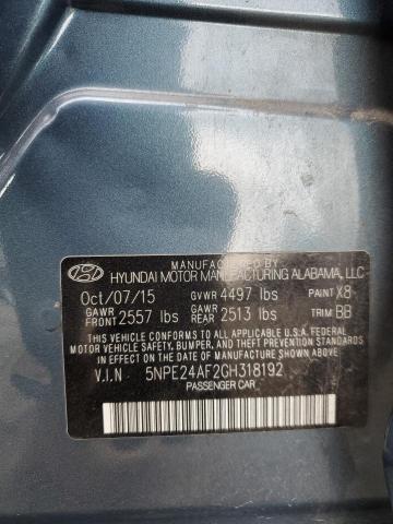 Photo 11 VIN: 5NPE24AF2GH318192 - HYUNDAI SONATA 