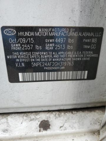 Photo 11 VIN: 5NPE24AF2GH319763 - HYUNDAI SONATA SE 