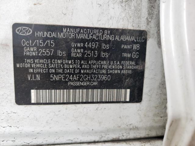 Photo 9 VIN: 5NPE24AF2GH323960 - HYUNDAI SONATA SE 