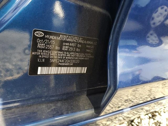 Photo 11 VIN: 5NPE24AF2GH328320 - HYUNDAI SONATA SE 