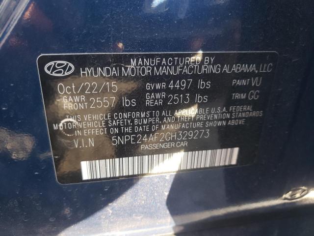 Photo 9 VIN: 5NPE24AF2GH329273 - HYUNDAI SONATA SE 