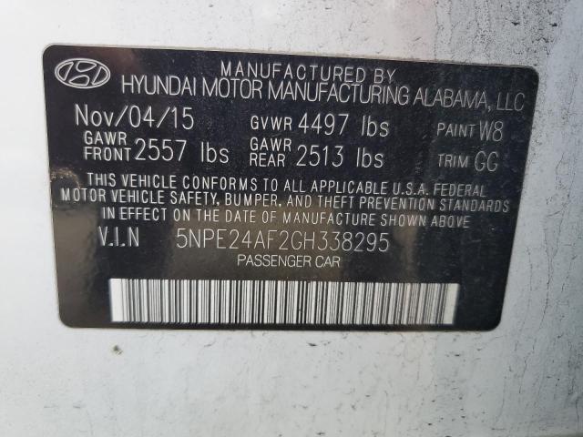 Photo 12 VIN: 5NPE24AF2GH338295 - HYUNDAI SONATA 