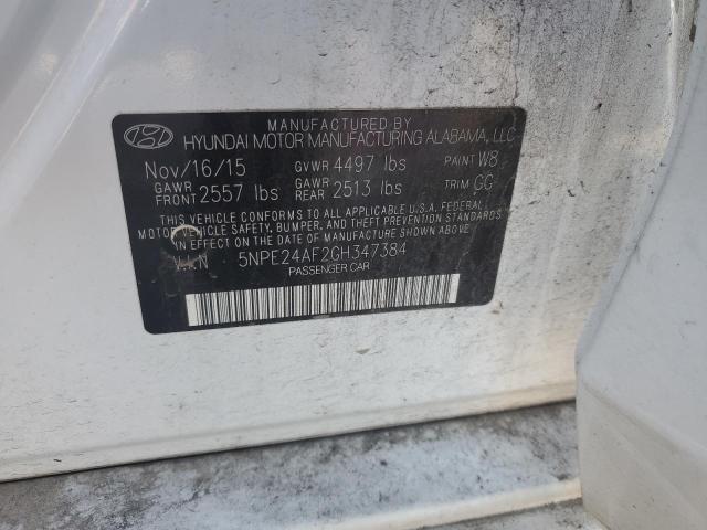 Photo 11 VIN: 5NPE24AF2GH347384 - HYUNDAI SONATA SE 