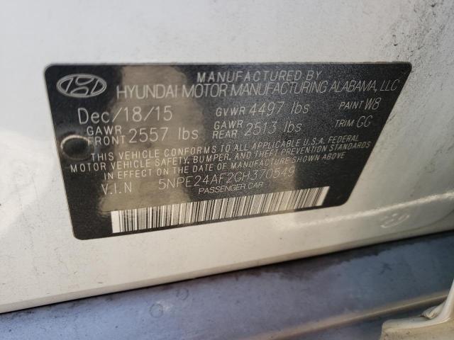 Photo 9 VIN: 5NPE24AF2GH370549 - HYUNDAI SONATA SE 