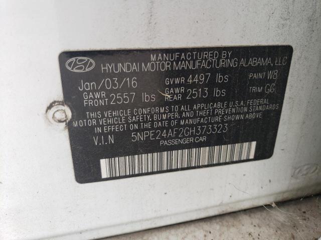 Photo 11 VIN: 5NPE24AF2GH373323 - HYUNDAI SONATA SE 