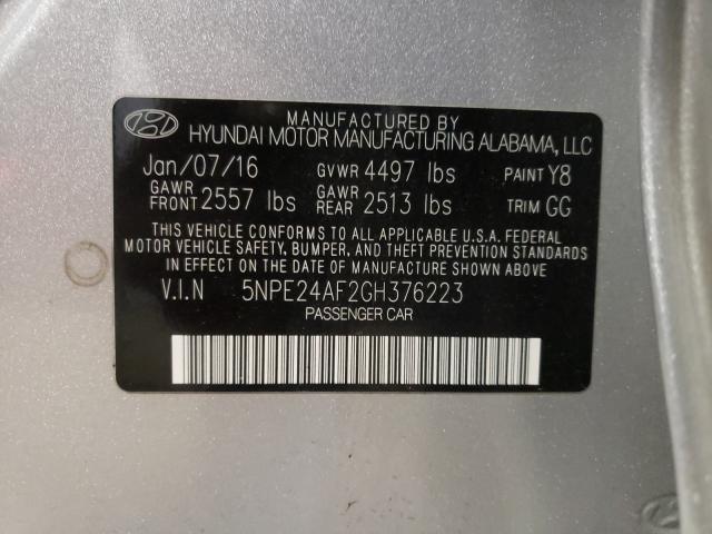 Photo 9 VIN: 5NPE24AF2GH376223 - HYUNDAI SONATA SE 