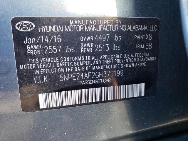 Photo 11 VIN: 5NPE24AF2GH379199 - HYUNDAI SONATA SE 