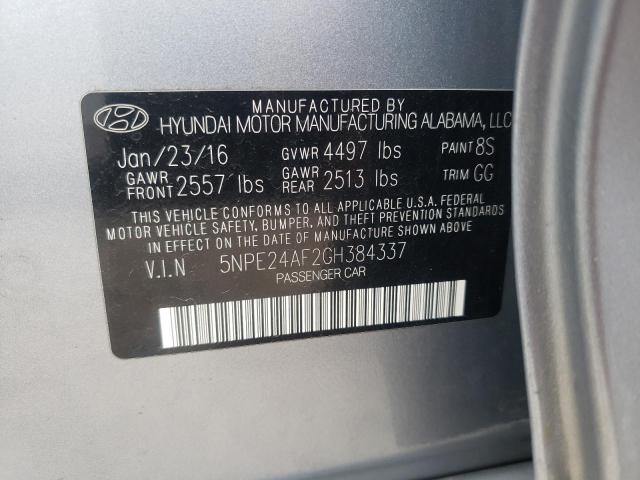 Photo 9 VIN: 5NPE24AF2GH384337 - HYUNDAI SONATA SE 