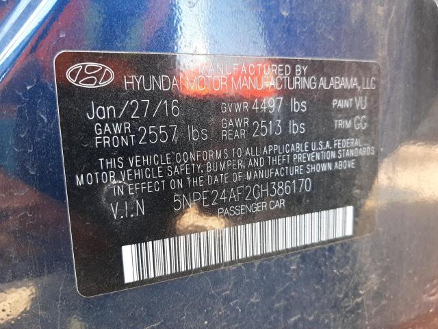 Photo 11 VIN: 5NPE24AF2GH386170 - HYUNDAI SONATA SE 