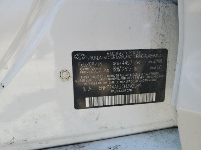 Photo 11 VIN: 5NPE24AF2GH392549 - HYUNDAI SONATA SE 