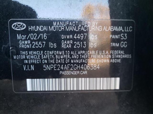 Photo 9 VIN: 5NPE24AF2GH406384 - HYUNDAI SONATA SE 