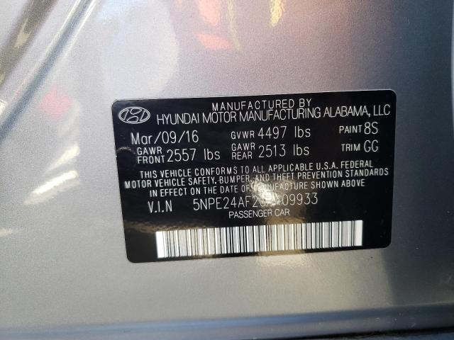 Photo 9 VIN: 5NPE24AF2GH409933 - HYUNDAI SONATA SE 