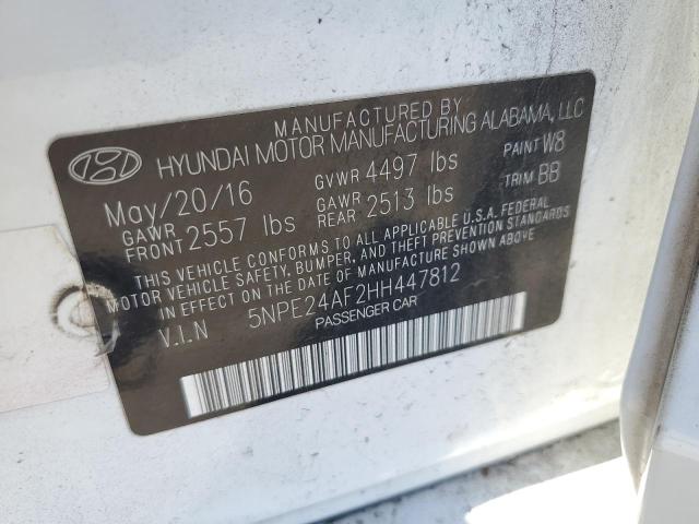 Photo 11 VIN: 5NPE24AF2HH447812 - HYUNDAI SONATA 