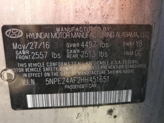 Photo 11 VIN: 5NPE24AF2HH451651 - HYUNDAI SONATA 