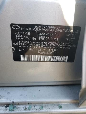 Photo 9 VIN: 5NPE24AF2HH471382 - HYUNDAI SONATA SE 