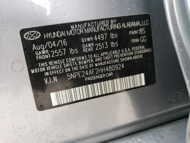 Photo 11 VIN: 5NPE24AF2HH480924 - HYUNDAI SONATA SE 