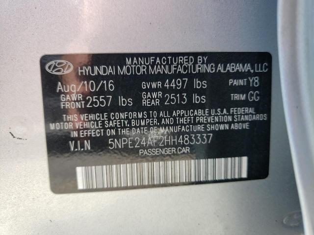 Photo 11 VIN: 5NPE24AF2HH483337 - HYUNDAI SONATA SE 