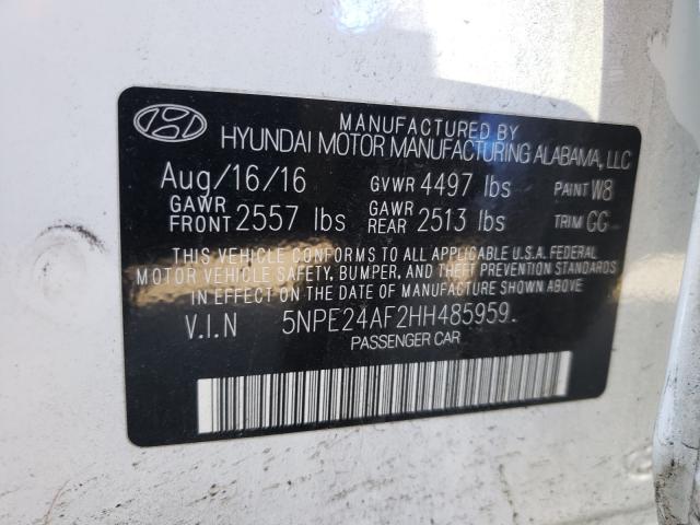 Photo 9 VIN: 5NPE24AF2HH485959 - HYUNDAI SONATA SE 