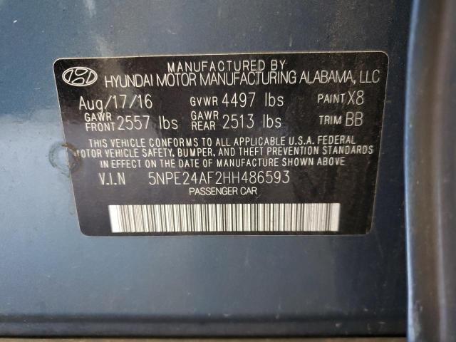 Photo 9 VIN: 5NPE24AF2HH486593 - HYUNDAI SONATA 