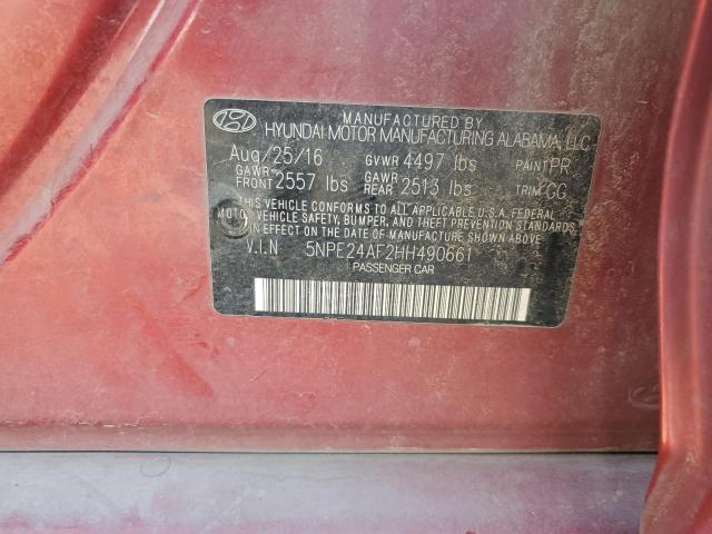 Photo 11 VIN: 5NPE24AF2HH490661 - HYUNDAI SONATA SE 