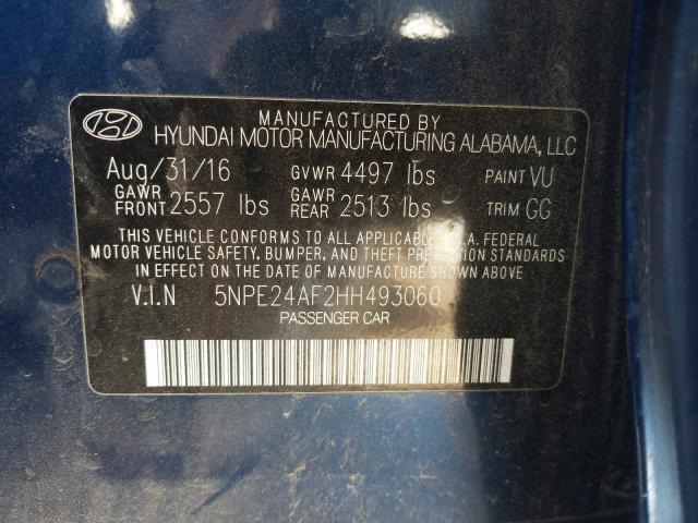 Photo 9 VIN: 5NPE24AF2HH493060 - HYUNDAI SONATA SE 