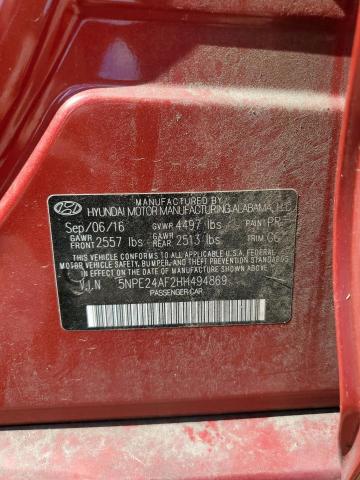 Photo 12 VIN: 5NPE24AF2HH494869 - HYUNDAI SONATA SE 