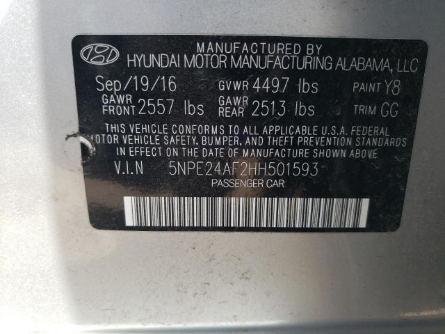 Photo 11 VIN: 5NPE24AF2HH501593 - HYUNDAI SONATA 