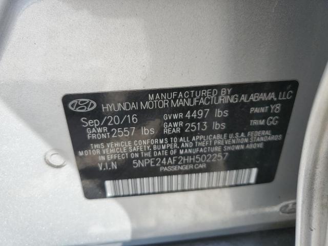 Photo 11 VIN: 5NPE24AF2HH502257 - HYUNDAI SONATA SE 