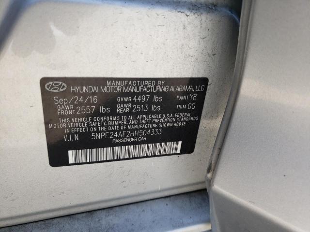 Photo 11 VIN: 5NPE24AF2HH504333 - HYUNDAI SONATA SE 