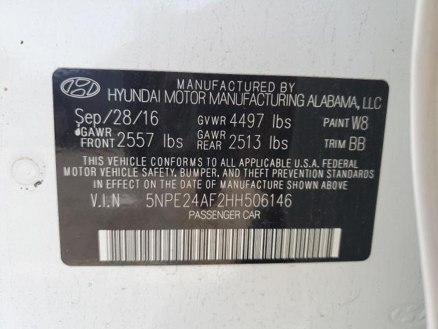 Photo 11 VIN: 5NPE24AF2HH506146 - HYUNDAI SONATA SE 