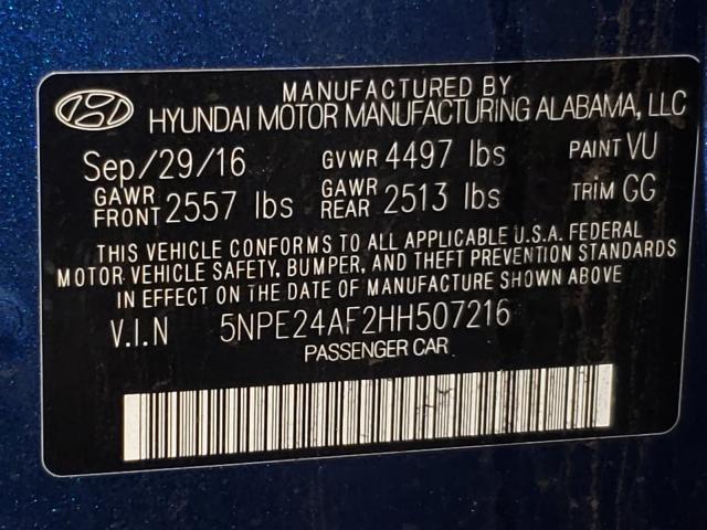 Photo 9 VIN: 5NPE24AF2HH507216 - HYUNDAI SONATA SE 