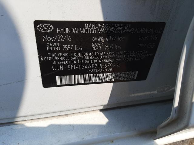 Photo 9 VIN: 5NPE24AF2HH530933 - HYUNDAI SONATA SE 