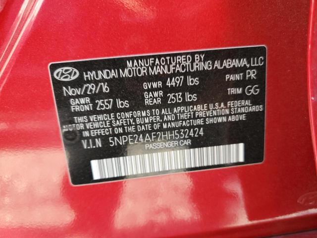 Photo 12 VIN: 5NPE24AF2HH532424 - HYUNDAI SONATA 