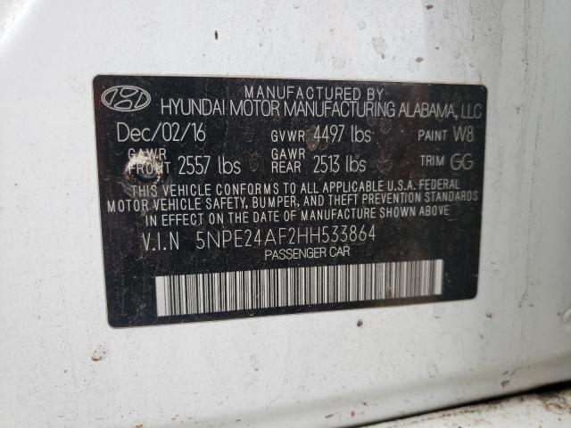 Photo 9 VIN: 5NPE24AF2HH533864 - HYUNDAI SONATA SE 