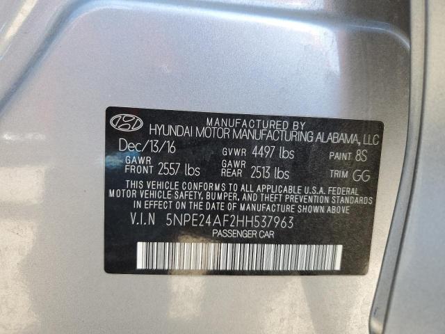 Photo 9 VIN: 5NPE24AF2HH537963 - HYUNDAI SONATA SE 