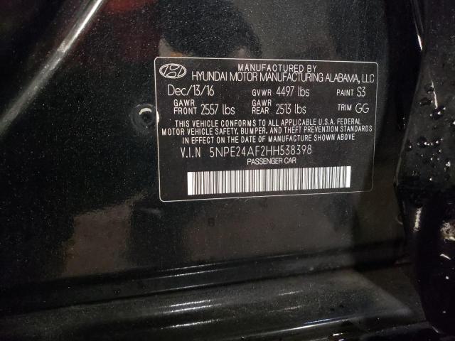 Photo 11 VIN: 5NPE24AF2HH538398 - HYUNDAI SONATA 