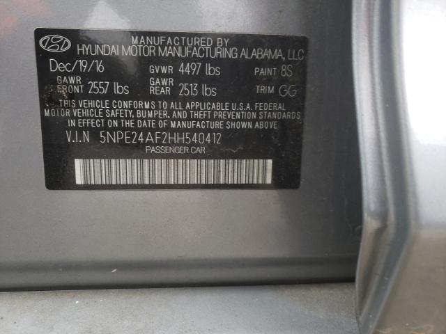 Photo 11 VIN: 5NPE24AF2HH540412 - HYUNDAI SONATA SE 