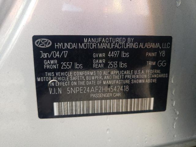 Photo 9 VIN: 5NPE24AF2HH542418 - HYUNDAI SONATA 