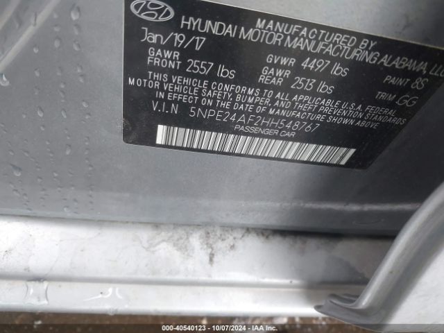 Photo 8 VIN: 5NPE24AF2HH548767 - HYUNDAI SONATA 