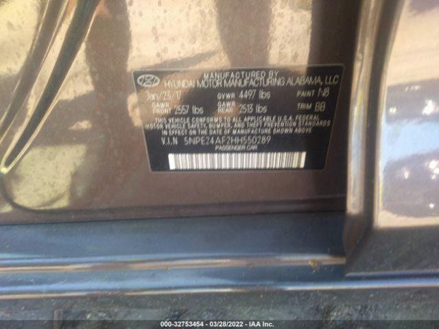 Photo 8 VIN: 5NPE24AF2HH550289 - HYUNDAI SONATA 