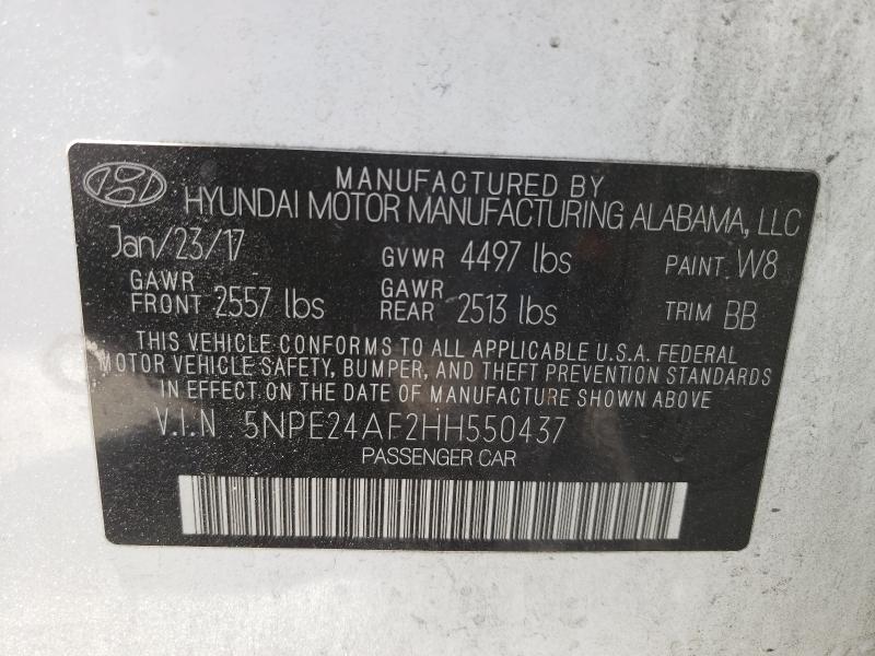 Photo 9 VIN: 5NPE24AF2HH550437 - HYUNDAI SONATA SE 