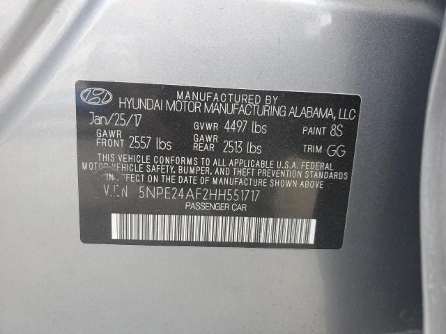 Photo 12 VIN: 5NPE24AF2HH551717 - HYUNDAI SONATA SE 