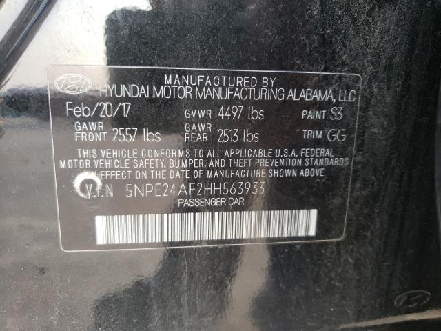 Photo 9 VIN: 5NPE24AF2HH563933 - HYUNDAI SONATA SE 