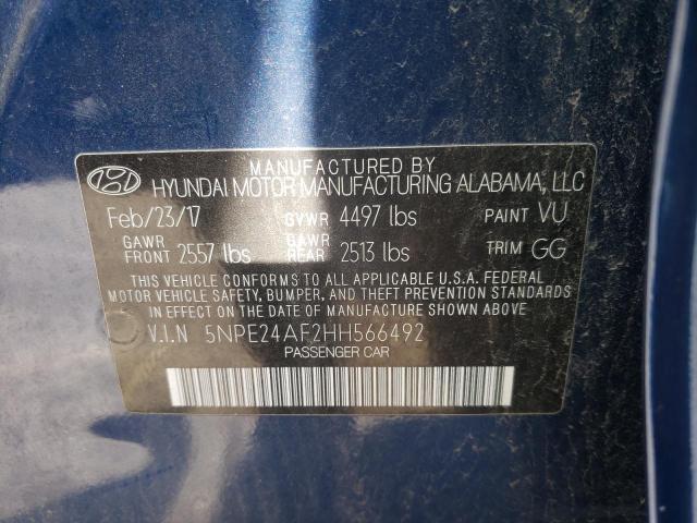 Photo 11 VIN: 5NPE24AF2HH566492 - HYUNDAI SONATA SE 